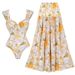 Women's European American Style Long Sleeved One Piece Swimsuit Seashell Print Beach Vacation Sexy Style Regular Fit Polyester_ecoleips.com