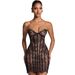 2026 New European And American Style Lace Tight-Fitting Tube Exquisite Crochet Slim-Fit Short Dress, High-Waisted_ecoleips.com