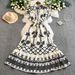 Women's Clothing Short Sleeve Temperament High End V Neck Waist Fashion Printed Dress Skirt_ecoleips.com