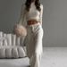 Women's Clothing Spring And Autumn Foreign Trade Temperament Leisure Suit Long Sleeved Navel Baring Top Suit_ecoleips.com