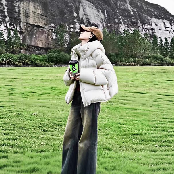 Women's Clothing Hooded Cotton Jacket Short Puffer Jacket With Hood - Stylish Winter Coat, Slim Fit, Warm & Lightweight, Korean Fashion Outerwear_ecoleips.com