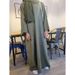 Middle Eastern Muslim Women's Clothing, Solid Color Robe, Arabian Round Neck, Loose Fit, Slimming, With Buttons And_ecoleips.com