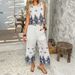 DiYun 2025 Spring/Summer European American Casual Vacation Style Color-Block Printed Vest Top And Cropped_ecoleips.com