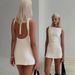 Summer High-end Lace-up Dress Neck Texture Backless Slim-fitting Sexy Skirt Children_ecoleips.com