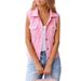 Women's Clothing New Color Denim Vest Sleeveless Waistcoat Jacket Top_ecoleips.com