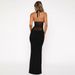 European And American Women's Fashion 2025 Summer New Style Fashionable Sexy Mesh Patchwork Backless Deep V Sheer Tie-Up_ecoleips.com