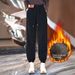 Chenille Fleece-Lined Thickened Autumn Winter New Versatile Internet Celebrity Hot Style Jogger Casual Harem Pants_ecoleips.com
