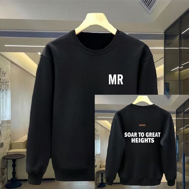 FW25 Matching Couple Cotton Crew Neck Sweatshirt - His & Hers_ecoleips.com