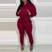 Women's Casual Hoodie & Straight Leg Pants Set - Solid Color Pullover Sweatshirt With Lounge Joggers (S-XL)_ecoleips.com