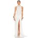 Women's Sexy Mock Neck Sleeveless High Waist Side Slit Ruched Floor Length Maxi Dress – Elegant Evening Gown_ecoleips.com