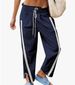 Casual Sports Pants For Women Y2K Sporty Stretch High-Waisted Drawstring Side Striped Straight Leg_ecoleips.com
