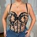 Plus Size Push Up Bra Vest Sexy Lace Underwire Fishtail For Curvy Women Large Busts_ecoleips.com