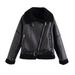 midlength leather jacket with belt longsved leather windbreaker fashionable british jacket for women 6652_ecoleips.com