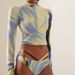Women's Clothing Long Sleeve Surfing Bikini Zipper Print Triangle Swimsuit Fashionable Swimwear_ecoleips.com