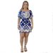 Women's Clothing Printed Waist Length Backless Lantern Sleeves With One Shoulder Two Way Dress_ecoleips.com