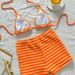 Women's Clothing Orange Soda Women's Beach Vacation Bikini Swimsuit Suspender Bikini Small Floral Print Swimsuit Set Retro Sexy Hot Girl_ecoleips.com