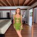 Women's Sexy V-Neck Bodycon Short Skirt Sequin Dress Cross Border Autumn/Winter European American Style Irregular Design_ecoleips.com