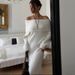 TARUXY Knitted Off-Shoulder Long-Sleeved Dress Women's Elegant Sexy Slim High Waist Backless Dress Autumn New High Waist Dress_ecoleips.com