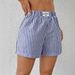 Women's Clothing Sweet And Spicy Shorts Blue And White Stripes Loose Casual Casual Fashion Sexy_ecoleips.com