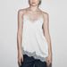 Chic Asymmetrical Lace Lace Patchwork Top Sexy Lace Sleeveless Camisole Tops Backless V Neck Backless Tops Summer Wear_ecoleips.com