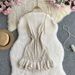 Women's Clothing Pure Desire Sexy Hot Girl Suspender Hip Skirt Summer Design Three Dimensional Flower Waist Ruffle Knitted Dress_ecoleips.com