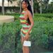 Women's Sexy Backless Halter Lace Up Color Block Bodycon Mini Dress – Spring Summer Party Gown_ecoleips.com