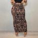 Slim Fit Fishtail Midi Skirt For Women Mesh Tufted Paisley Print Spring Summer_ecoleips.com