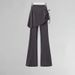 Women's Clothing Yoga Pants High Waist Slim Flared Fitness Pants New Style Side Drawstring Hip Covering Training Sports Pants_ecoleips.com
