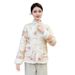 girl Wholesale Age-Reducing Jacket New Chinese Style Cotton Coat Stand Collar Fleece Lined Thickened Frayed Edge Homewear_ecoleips.com