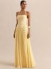Mozision Off-shoulder Strapless Sexy Maxi Dress Women Elegant Halter Sleeveless Backless Pleated Ruched Bodycon Club Party Dress_ecoleips.com