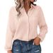 Women's Clothing Solid Color Casual Loose Long Sleeved Linen Shirt_ecoleips.com
