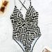 Retro Slim Fit Backless Crossover Bikini Solid Color Slimming Swimsuit For Women European American Style One-Piece Summer Swimwear_ecoleips.com