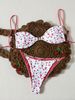 Aria Basics New European And American Style Women's Swimsuit, Cherry Print Bikini Set With Thin Straps, Sexy Two-piece, Backless For_ecoleips.com