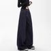 American-style Early Autumn New Loose-fitting Women's Jeans, High-waisted, Slimming, Versatile, Vintage, Floor-length,_ecoleips.com