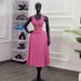 Women's Elegant V-Neck Printed Top And Skirt Set Sleeveless Tie Waist Spring Summer Thin Polyester_ecoleips.com