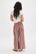 K Striped Wide Leg Pants Women's New Loose Casual High Waisted Slimming Pants_ecoleips.com