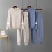 Women's European American Style Casual Pants Suit Long Sleeved Sweater Two-Piece Set_ecoleips.com