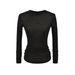 ng2510292 Tencel Wool Long Sleeve T-Shirt For Women, 2025 Autumn New Style, Pure Desire Hot Girl Small Round Neck Slim Fit Base_ecoleips.com