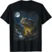 Women's T-Shirts Frog Howling At Moon 90's Retro Nature Forest Animal Graphic T-Shirt_ecoleips.com