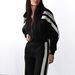 Women's Patchwork Fleece Lined Coat & High Waisted Straight Leg Trousers Set Winter Casual Two Piece Outfit_ecoleips.com