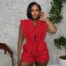 Women's Clothing Style Casual Slim V Neck Jumpsuit With Irregular Hem For Women For Formal & Casual For Women_ecoleips.com