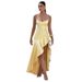 Women's Sexy Backless Halter High Slit Ruffled Sleeveless Maxi Dress – Glitter Party Evening Gown_ecoleips.com
