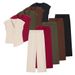 Women's Button Down Top And Wide Leg Pants Set_ecoleips.com