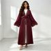 New Fashion Abaya Dubai Luxury Women Elegant Maxi Dress Diamonds Long Sleeve Fitted Cardigan Islamic Clothing_ecoleips.com
