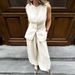 Women's Elegant Commuter Pant Set Fashion Casual Sleeveless Cardigan Top With Straight Leg Pants_ecoleips.com