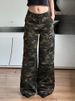 K Personalized, Fashionable, Loose Camouflage Pants With Pockets, Workwear Jeans, American Style Spicy Girl Street Casual Pants_ecoleips.com