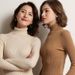 Women's Clothing High Neck Base Layer Sweater Slim Fit Long Sleeve Pullover Solid Color Elegant Autumn Winter Commute Sweater_ecoleips.com