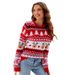 Aria Basics Aria Basics Hot-Selling Jacquard Casual Pullover Christmas For Women Lazy Style Autumn Winter European And American Women's_ecoleips.com