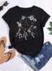 Euroean And American Cross-border Foreign Trade Women's Clothing, Dreamcatcher Rint Round-neck Short-sleeve T-shirt_ecoleips.com