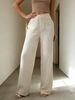 2026 Summer New Linen Textured Wide-leg Pants For Women, High-waisted Straight Bag Slim Casual Trousers_ecoleips.com